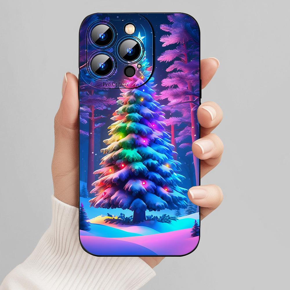 

Jit Christmas Christmas Shockproof With Lens Protection, Tpu Black Phone Mobile Phone Accessories Compatible With For Iphone11/12/13/14/15/16/pro Max Or Case Gift