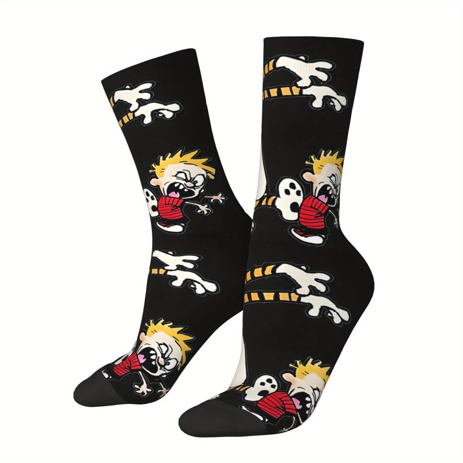 

And Novelty Socks For Men - 1 Pair, Polyester 95%, Spandex 5% Knit Fabric, Hand Wash/, Seamless Printed, , Hip Hop Style, Funny , Gift-ready