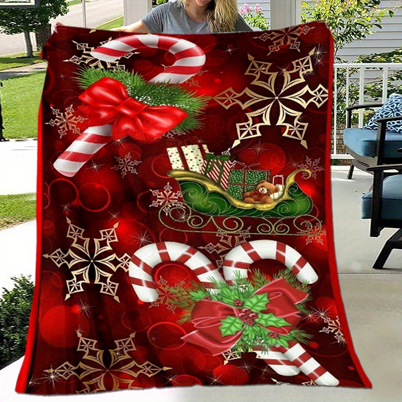 

Cozy 3d Christmas-themed Flannel Throw Blanket - Soft, Warm & | Sofa, Bed, Camping & Gaming | , Christmas Decor