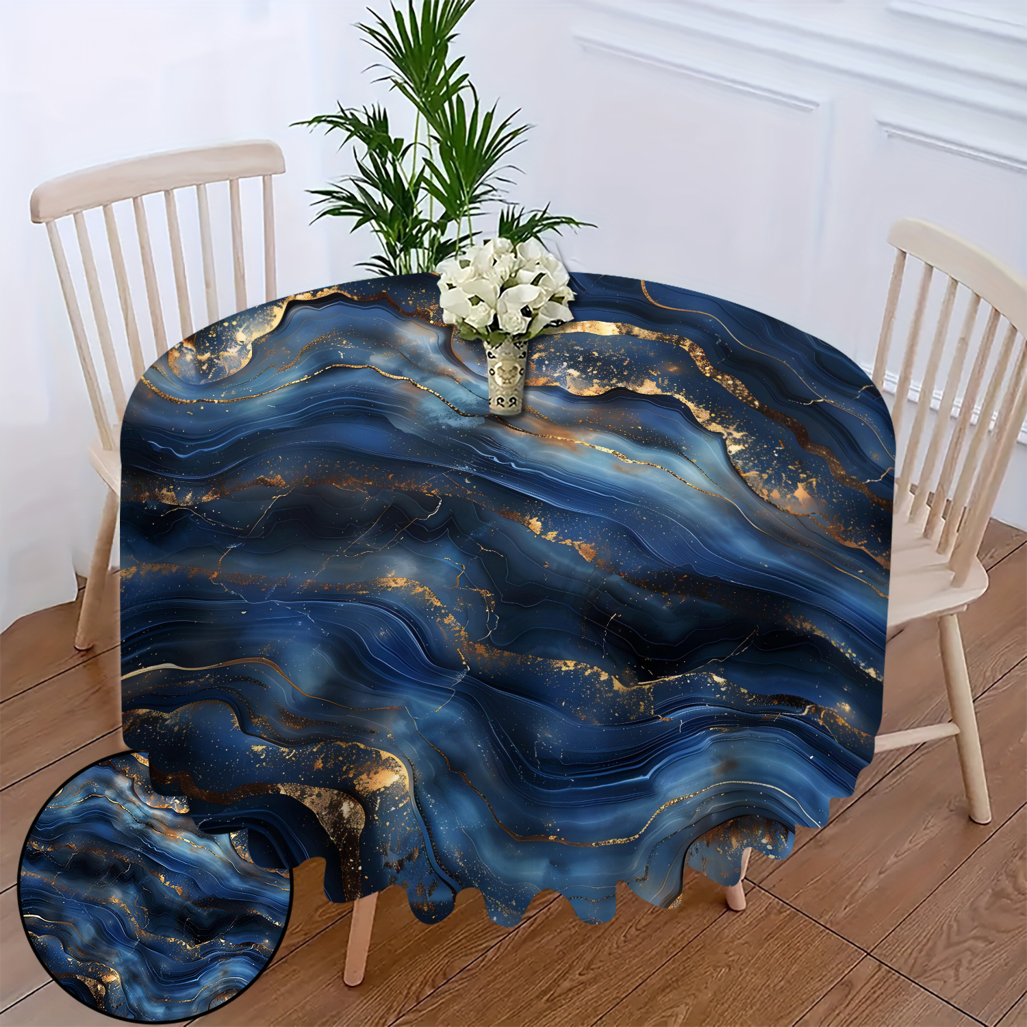 

& Round Tablecloth - Polyester, - For And Dining Decor