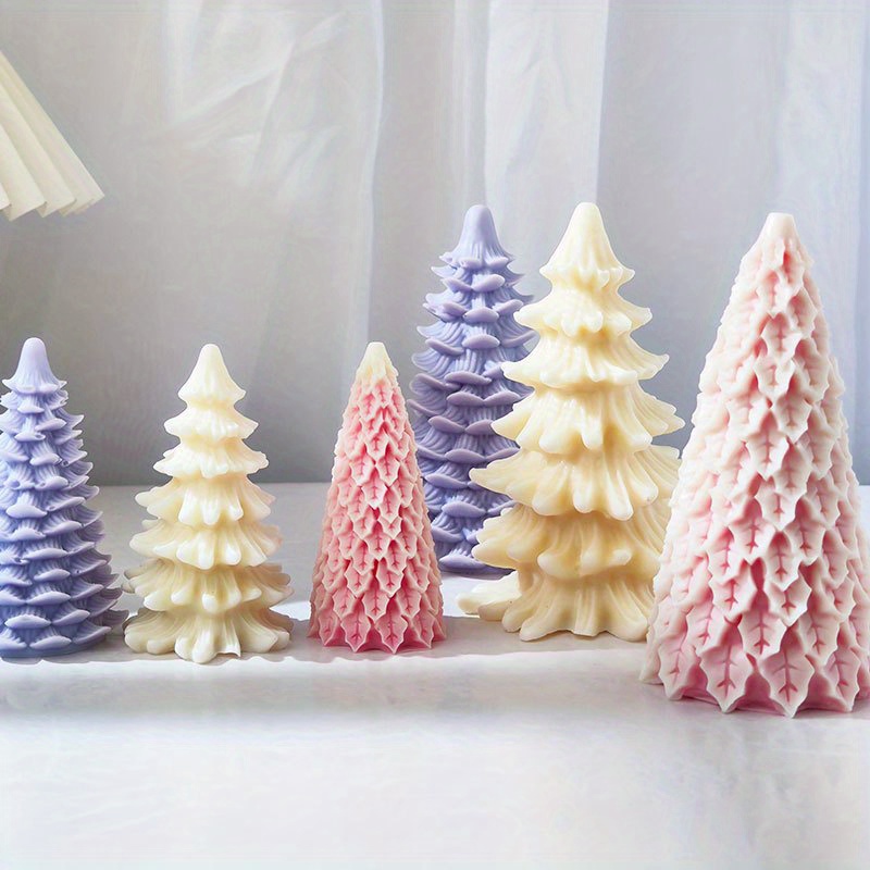 Moules En Silicone Sapin De Noël - 2 Pièces Pour Bougies, Savons, Glaçons & Déco Festive | Fabriquez Vos Propres Créations ! - 2
