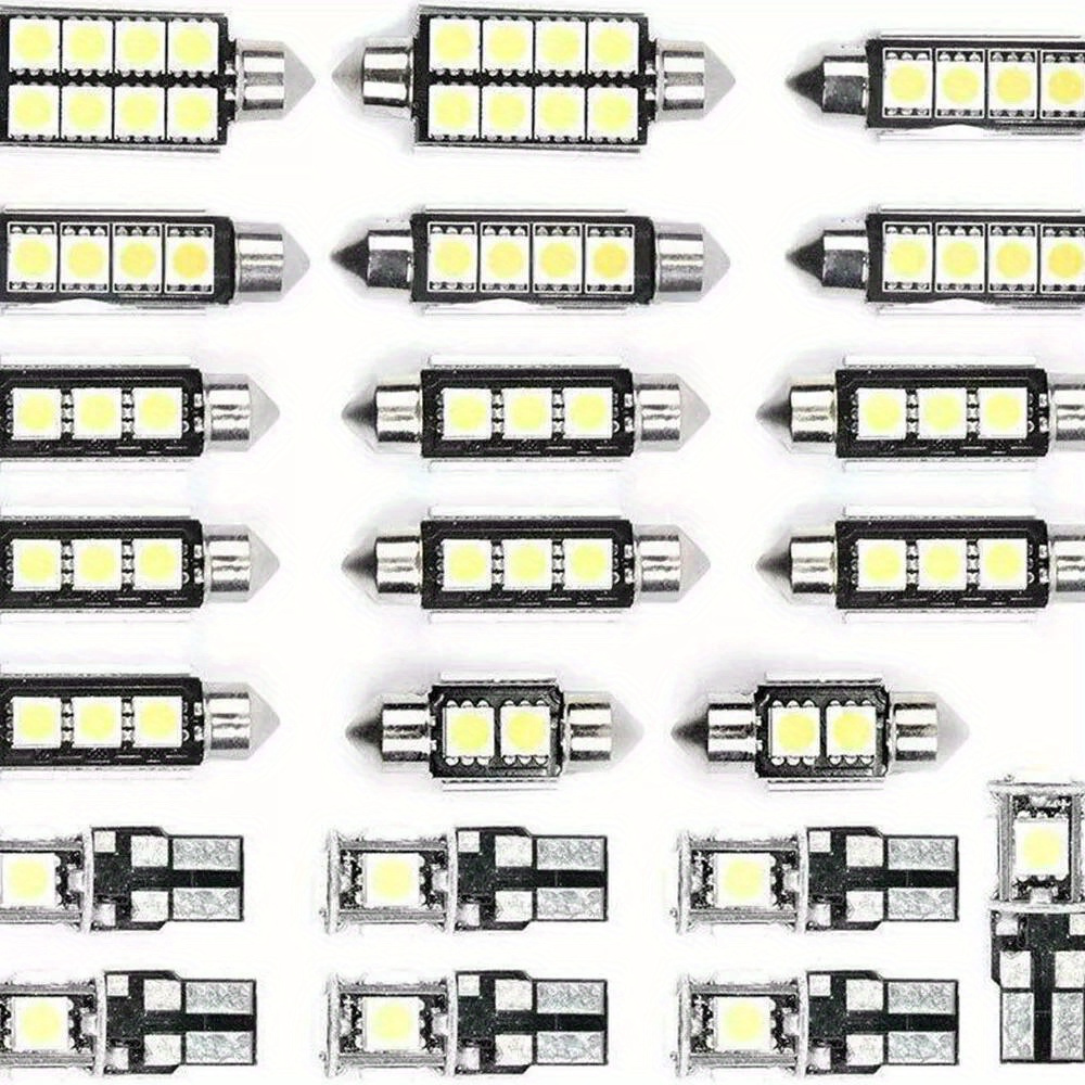 TEMU 23 - Piece Set Of Canbus Led Car Lights: Dome, Trunk, Map & License Plate Bulbs For A Stunning Interior Upgrade, Without Battery