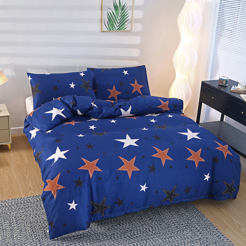 

3pcs 100% Polyester Fleece Skin-friendly Plant Flower Quilt Cover Set (one Quilt Cover + 2 Pillowcases) Without Filling