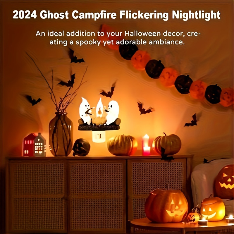 

Halloween Campfire Flashing Night Light, Campfire Flashing Flame Halloween Night Light, 3d Led Small Electric Imitation Campfire Night Light, Halloween Night Light Indoor Decoration, Suitable For