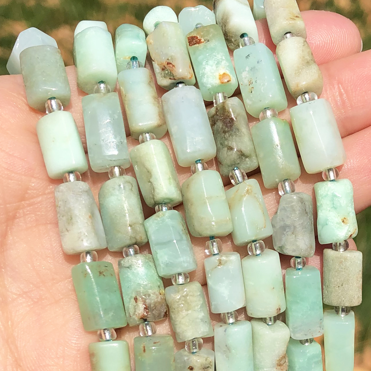 

8x11mm Natural Stone Chrysoprase Australian Stone Loose Cylinder Gemstone Spacer Beads For Jewelry Diy Making Bracelet Earrings