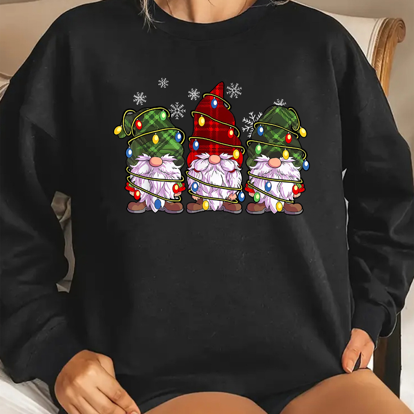 

Christmas Santa Girl Ladies Thickened Sweater