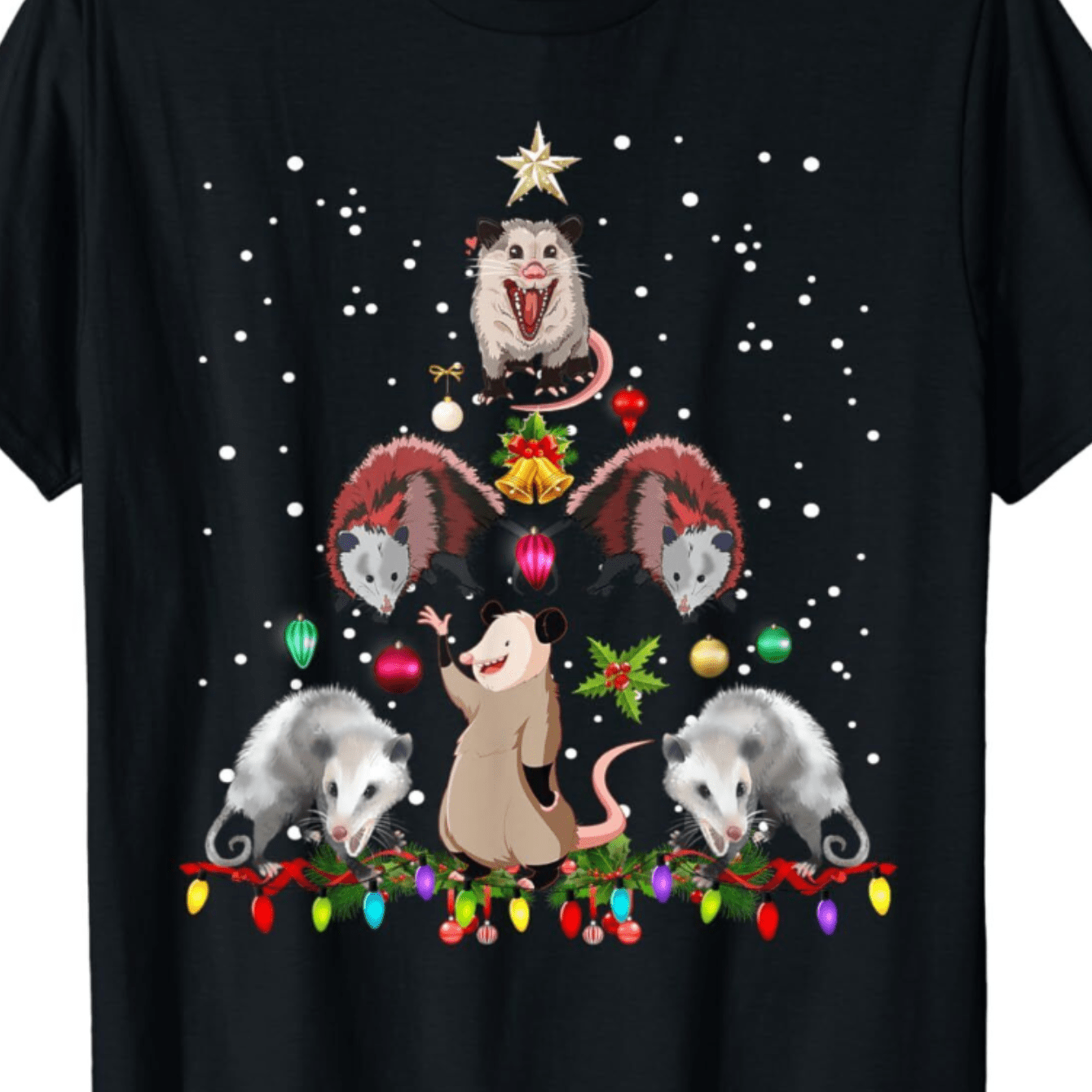 

Opossum Possum Christmas Tree Funny T-shirt