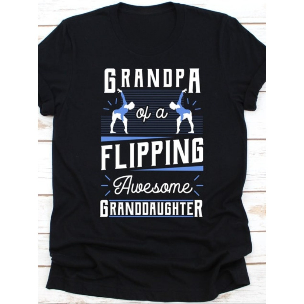 

1pc Of A Flipping Granddaughter Shirt, Gift For Grandfather, Gymnastics Lovers, Athlete, Artistic Gymnastics, Gymnastic