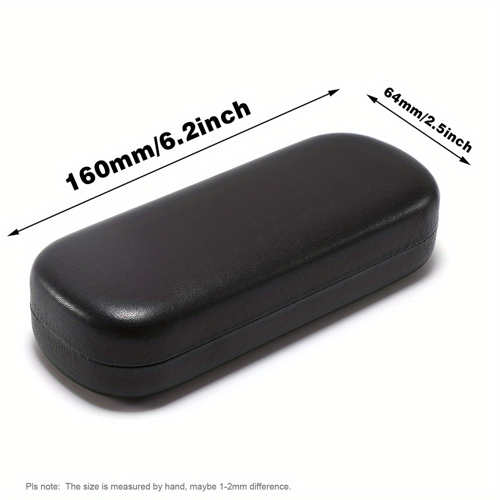 chic   series hard shell eyeglasses case     leather scratch resistant protective cover for fashion glasses glasses details 0