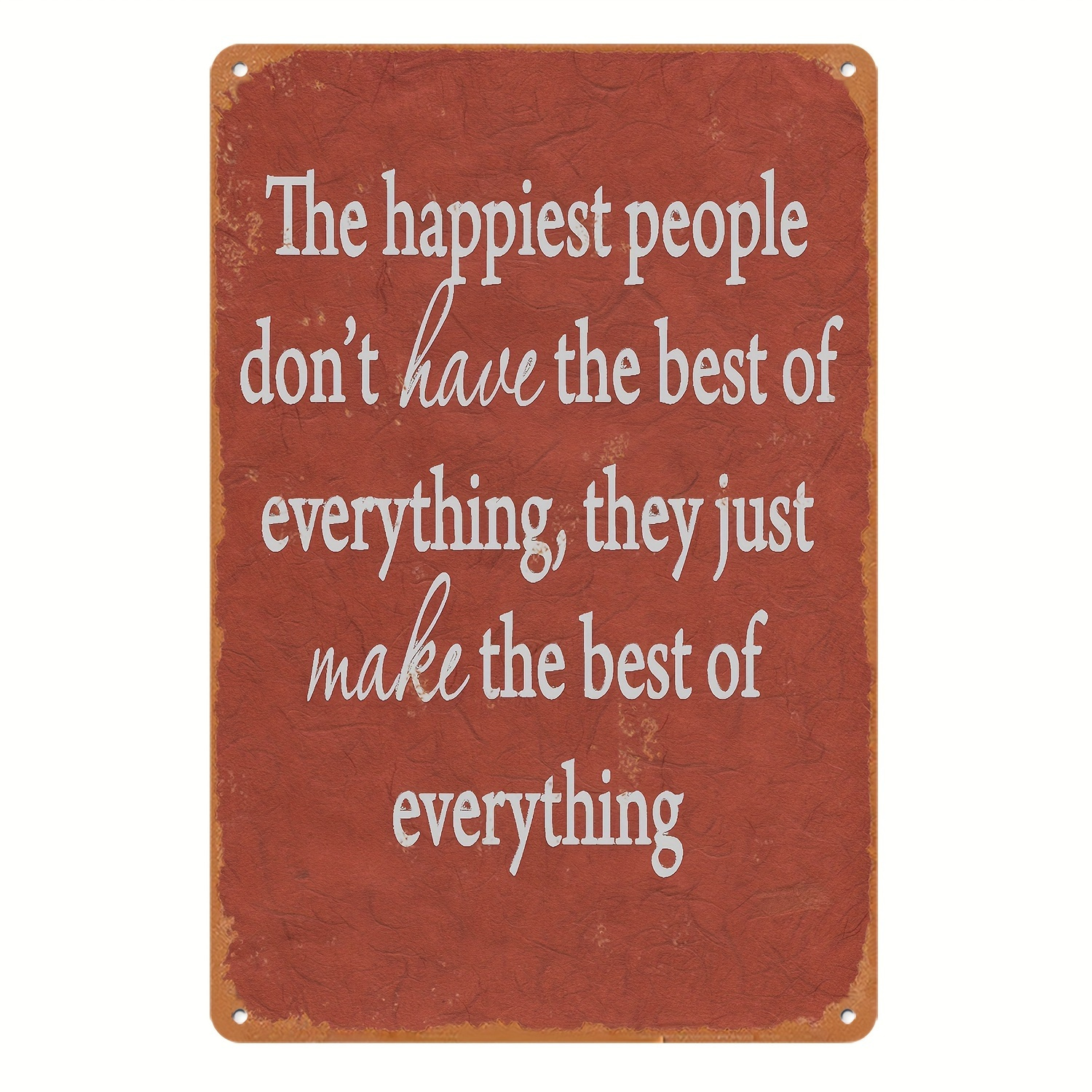 TEMU 2d Flat, 2d Flat 1pc Inspirational Quote Metal Sign, 8*12 Inches Frameless Vintage Wall Art, Rustic Iron Painting Plaque For Home, Coffee Bar,
