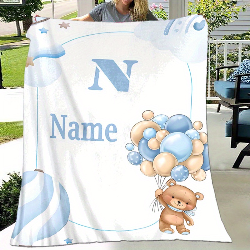 

Personalized Flannel Blanket - Soft, For Couch, Bed, Picnic | Custom Name Gift For All