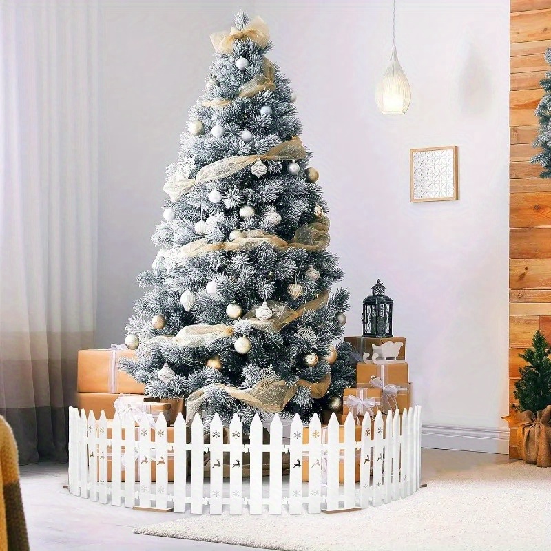 

[customer ] 24pcs White Plastic Christmas Fence Set - Tree, Home & Garden Decor | Ideal For Holiday & Wedding Celebrations