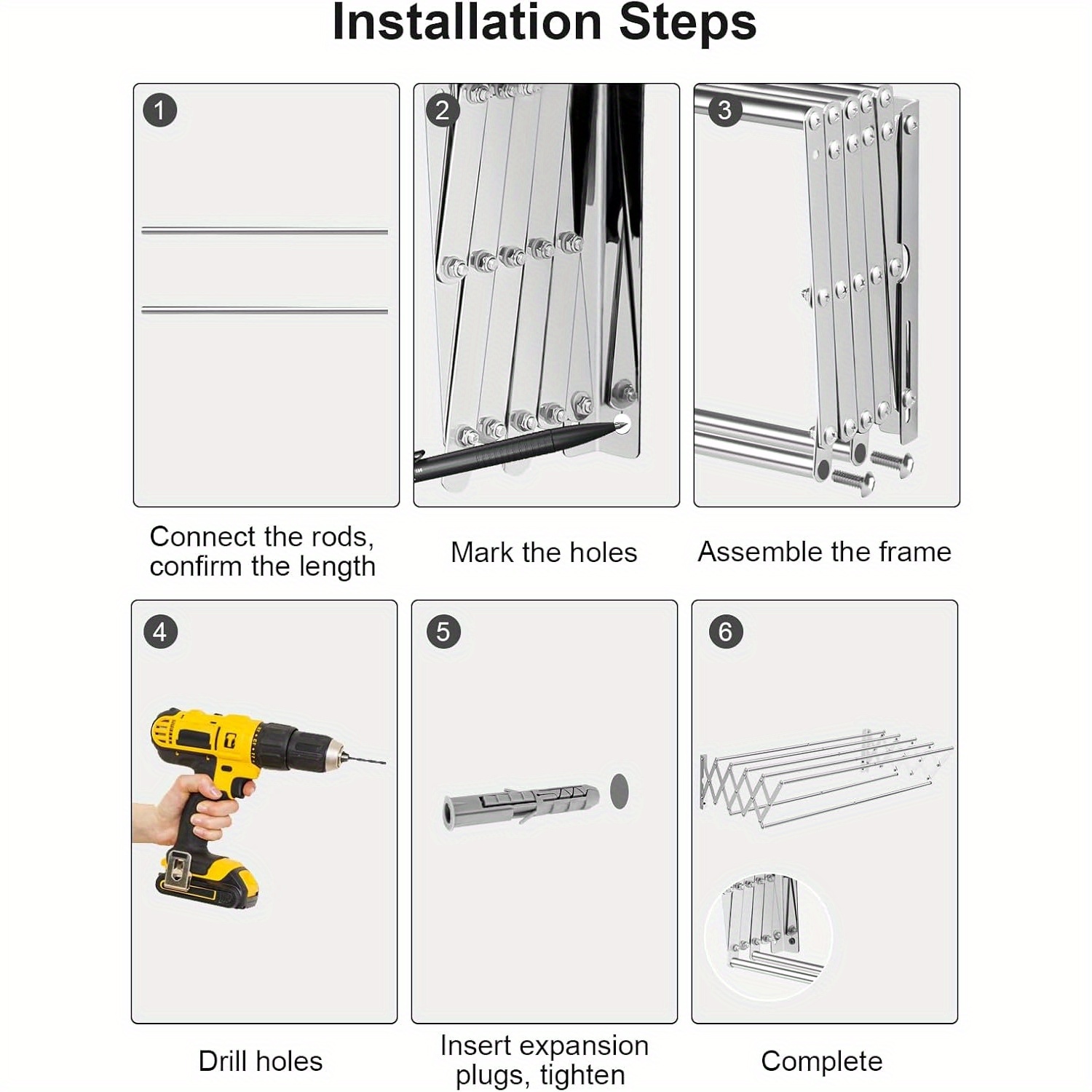 wall mounted clothes rail foldable clothes airer Temu United Kingdom