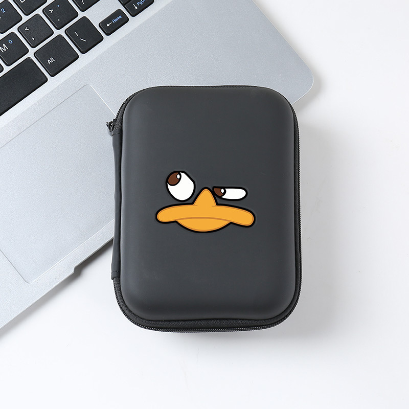 TEMU Boîte de rangement à coque rigide avec canard, organisateur de téléphone portable, pochette, portefeuille d'identité et de pièces avec fermeture