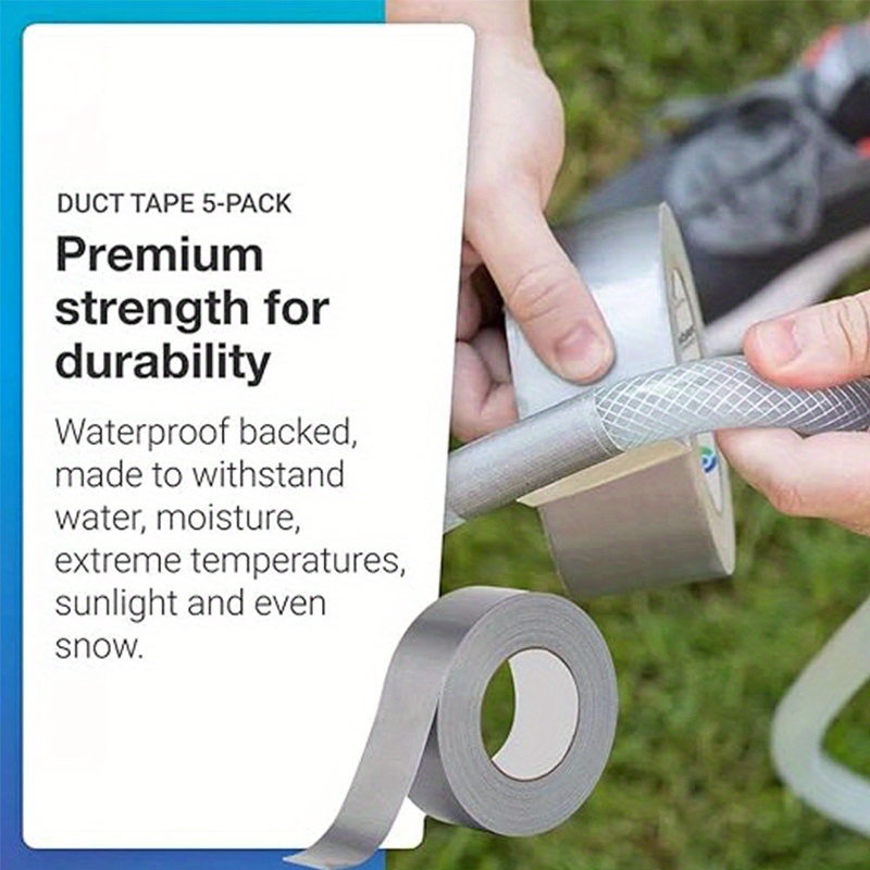 2pcs Heavy Duty Duct Tape Compatible for Plastic// Surfaces - No Residue Strong Adhesive, Super Sticky Residue-Free Tape Suitable for Indoor/Outdoor Use, DIY, Auto Repair,, Home Repairs - Multi-Purpose Bonding Tape