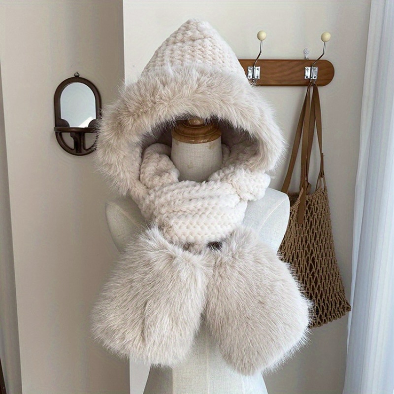 ANDORRA 3-in-1 Damen-Winter-Set – Mütze, Schal & Handschuhe Im Zopfmuster, Weich & Warm