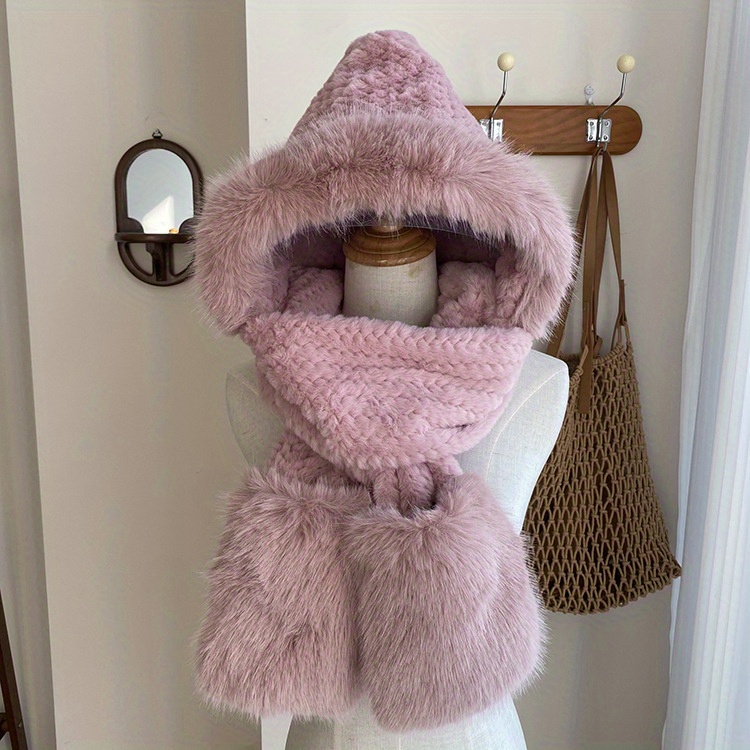 ANDORRA 3-in-1 Damen-Winter-Set – Mütze, Schal & Handschuhe Im Zopfmuster, Weich & Warm