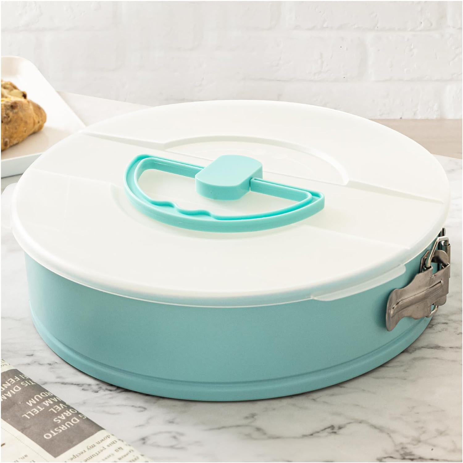 TEMU Springform Pan, Nonstick Cake Pan, 9 Inch Spring Pans With Removable Bottom, Spring Form For Baking Leak Proof Cake Pan, Blue