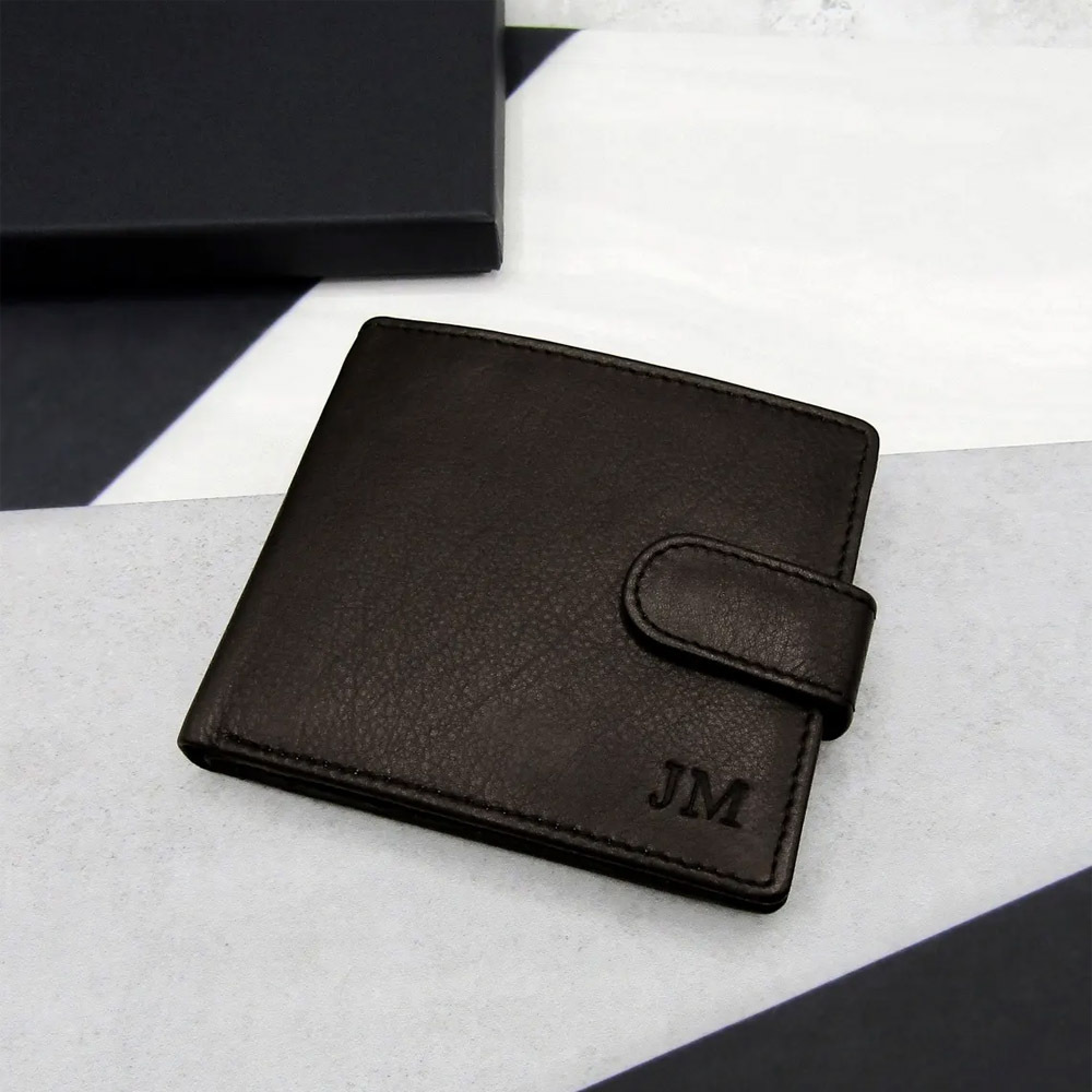 

Personalized Men's Pu Leather Wallet With Monogram Engraving - Coin Purse & Pouch, Custom Name , & Father's Gift, 1 Piece