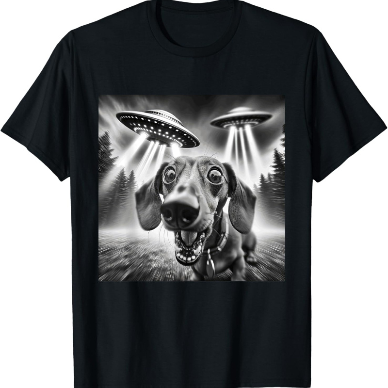 

Funny Dachshund Ufo Dachshund Tops Short Sleeve, Short Sleeve Tee, Men', Crew Neck Tee, , Breathable, Moisture Wicking, Casual Summer Tee, Must-have Fashionable Tee .s.