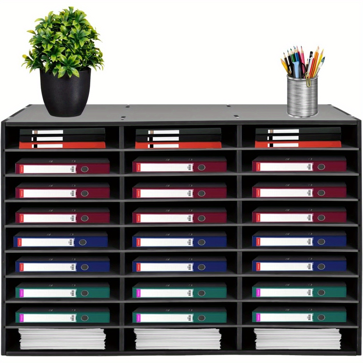 

Hotmalll Classroom Mailbox Organizer 27-slots, Thickened Pvc Panel Literature Organizer 110lb Capacity, Student Teacher Mailboxes Organizer For Classroom Office