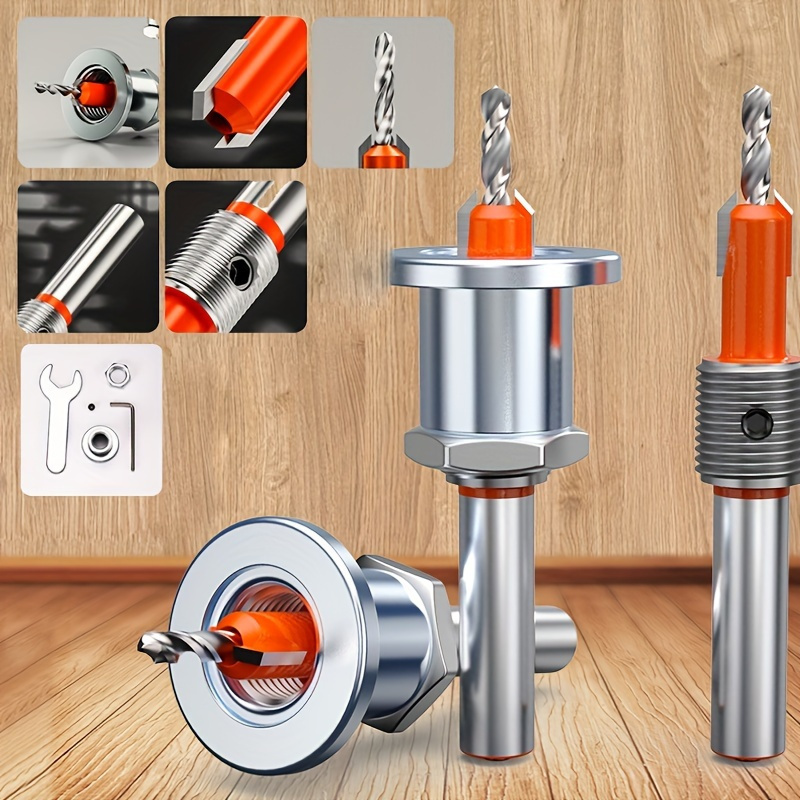 

3pcs Steel Woodworking Drill Bits Set, 3mm Shank, Milling & Tools, Anti-kickback Design, Smooth Cuts, Hard Alloy Material