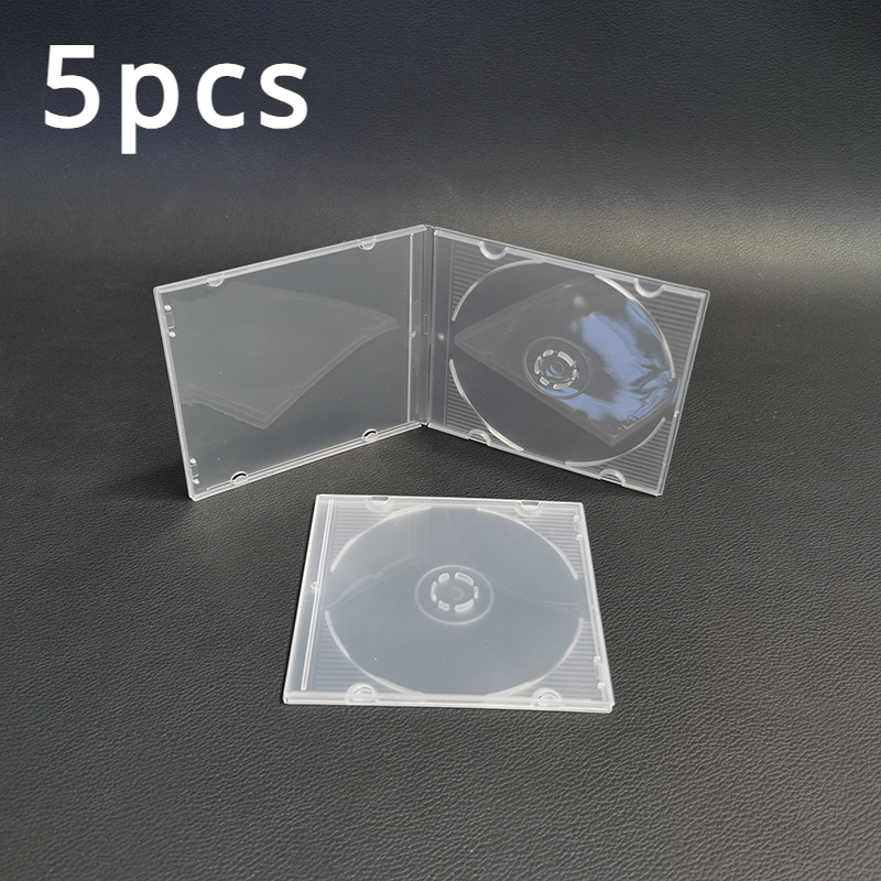 TEMU Conjunto de 5 Estojos de Armazenamento Ultra- para CDs e DVDs. Estojo Mede 8 Cm. Estojo Quadrado Individual para CDs e DVDs. Caixa de