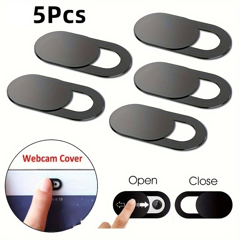 

5pcs Premium Webcam Cover Slider Kit - Private Camera Protector For Iphone, Pc, Laptop - Reusable, Easy-install, Plastic Sticker With Slider Design For Security And Peace Of