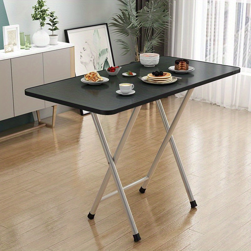 

Table pliante en bois contemporain - Bureau polyvalent portable avec pattes solides pour le camping, le dîner et l'utilisation de à coucher