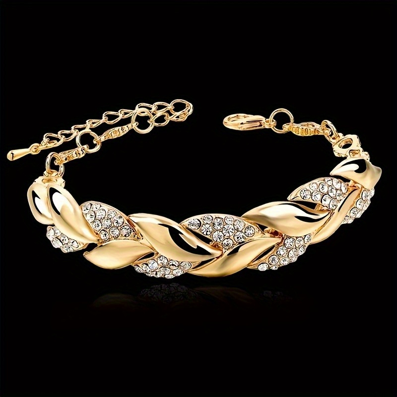 

2pcs 18k Copper Bracelets, & , Inlaid Zirconia, For , , & Engagement, Christmas Jewelry