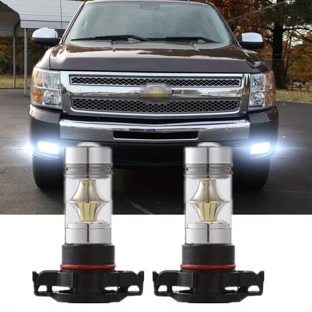 

For 2007-2015 Silverado 1500 2pcs 5202 H16 6000k White Led Fog Light Bulbs, Without Battery