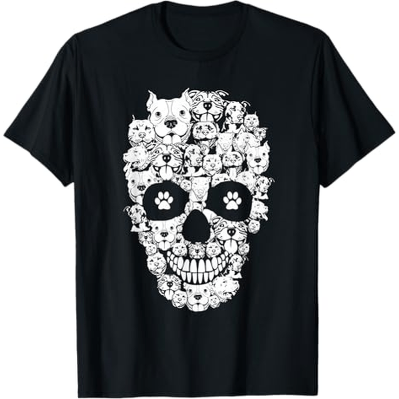 

Funny Pitbull Dog Skull Skeleton Silhouette T-shirt, 100% Cotton, Gift For Men Women Dad Mom Friends, S-xxxl, Black