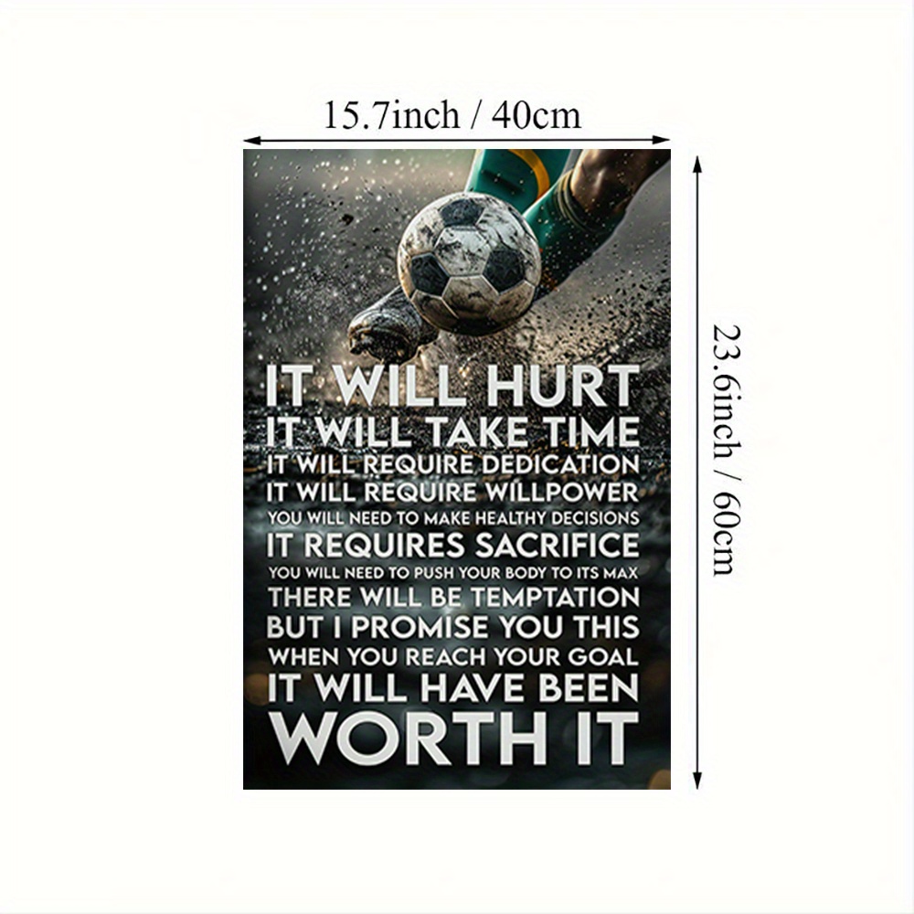 TEMU Art sur Toile avec de Football - Style Vintage, Parfait pour la Décoration de Chambre & Salon, Non Encadré, Art , Décoration d'Automne, Cadeau