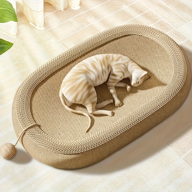 

Sisal Rope Cat Scratching Pad And Lounge Bed Set - Non-shedding Post For Cats