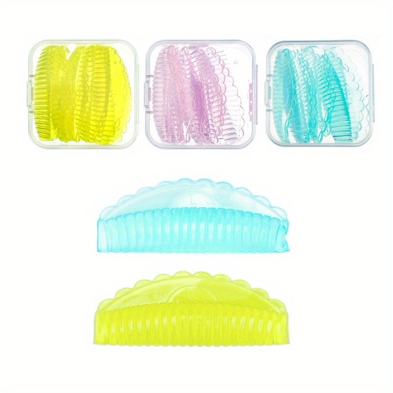 

4 Pairs Coloufor Lace Perm Eyelash Silicone Pads Self-adhesive Gaskets With Stripes New Eyelash Perm Tools