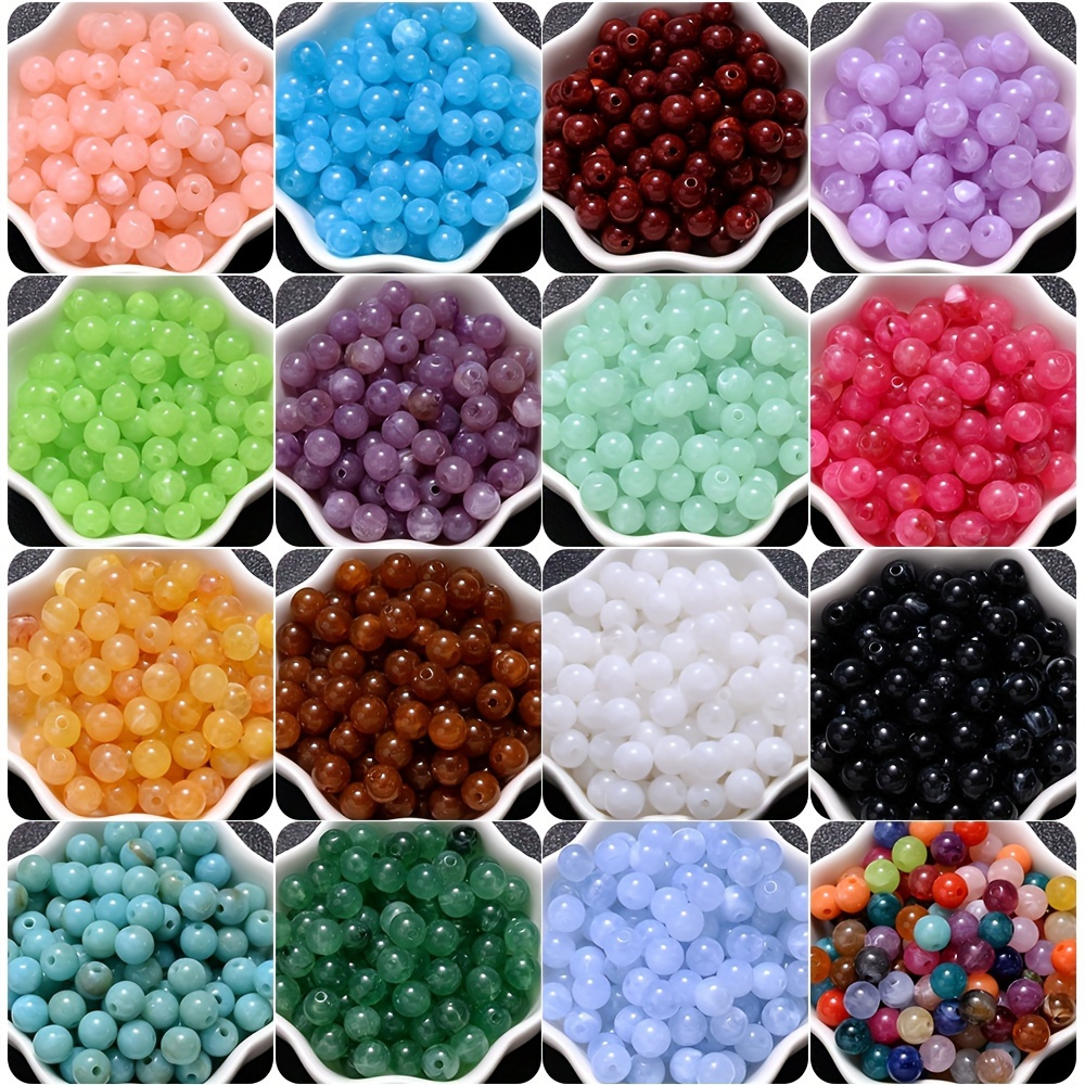 

300pcs 8mm Vibrant Crystal Glass Beads Assortment, High-quality Sparkling Beads For , Bracelets, Necklaces, Crafts, And Small Business Supplies