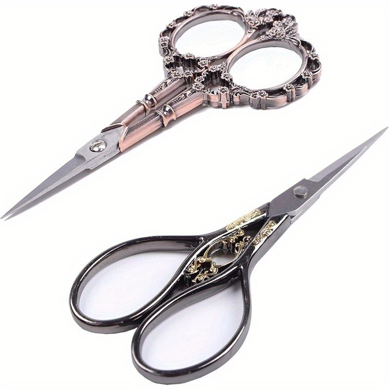 2pcs stainless steel thread cutting head classical plum   scissors handmade retro small scissors wedding scissors suitable for embroidery sewing crafts artworks and daily use