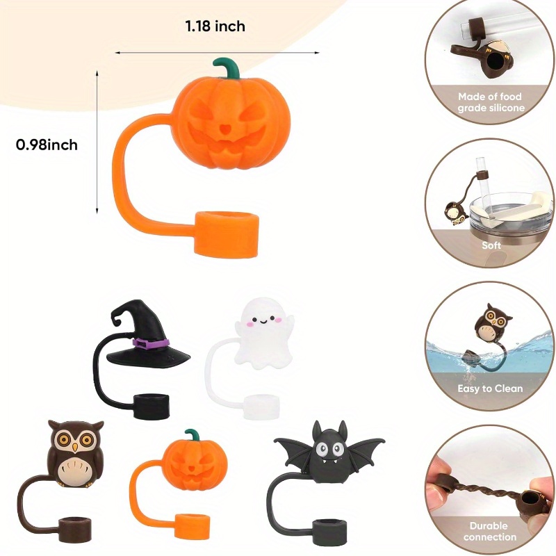 

Reusable 5pcs Halloween Cap Compatible Stanley 30 40 Oz For , 10mm Accessories