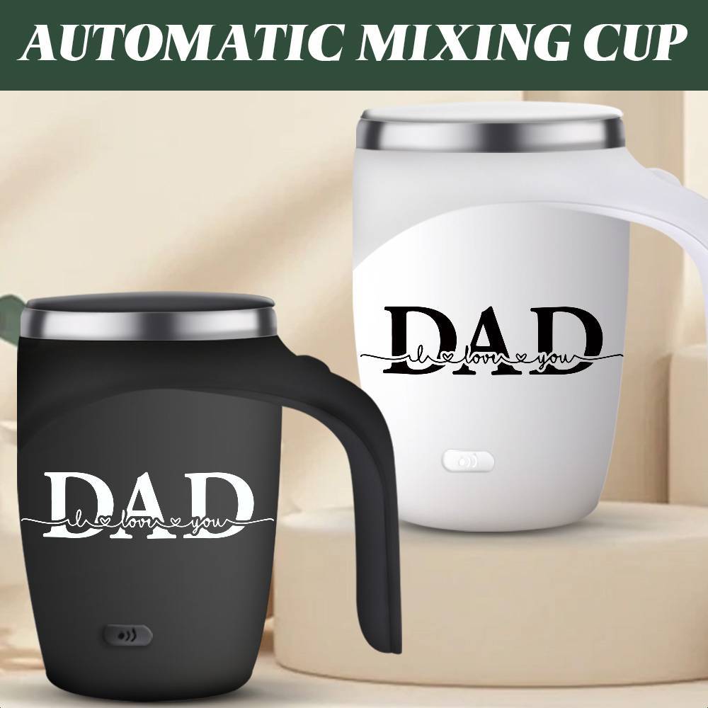 

Self Stirring Mug With Lid Mixing Cup Automatic Stirring Coffee Mug Stainless Steel Travel Cup For Gifts For Dad Papa Father In Law Stepfather From Son Daughter On Fathers Day Birthday Christmas