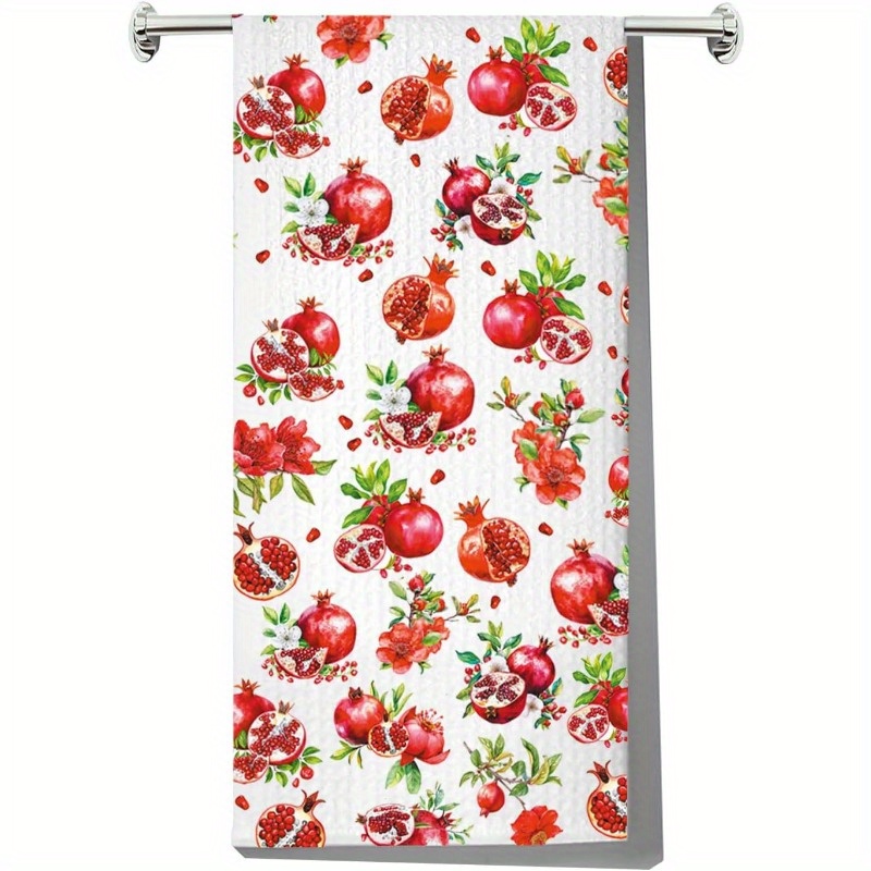 TEMU 1pc Set, Pomegranate Kitchen Towel Pomegranate Lover Gift Pomegranate Dish Towel Pomegranate Kitchen Gift (pomegranate), 18x26inches