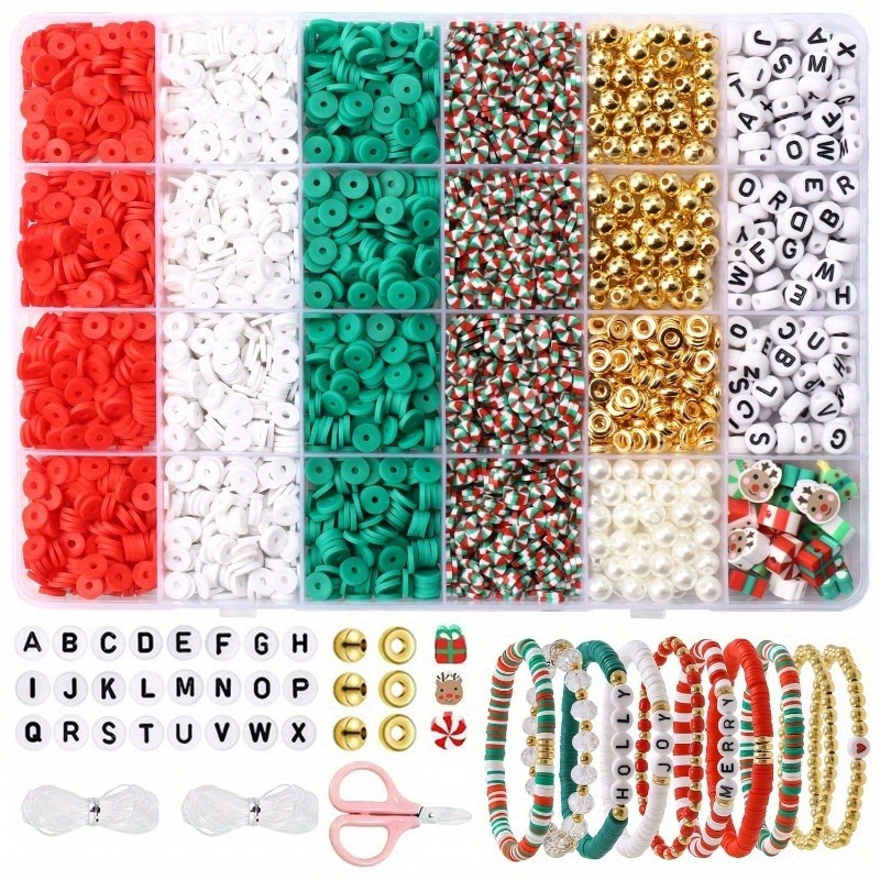 

Kit de de Bracelets d' de 2350pcs - Perles en Pâte Polymère & Lettres Blanches DIY et Artisanat, Cadeau