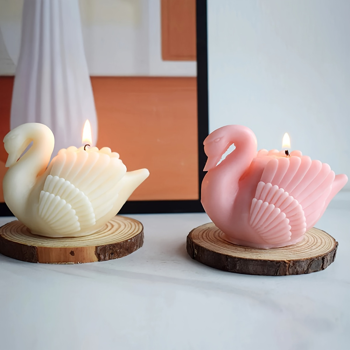 

1pc Moule à Bougie en Silicone Cygne Blanc Moule à Savon Oie Sauvage Moule en Plâtre Résine Animal Oiseau Fabrication de Décoration de Mariage Cadeau