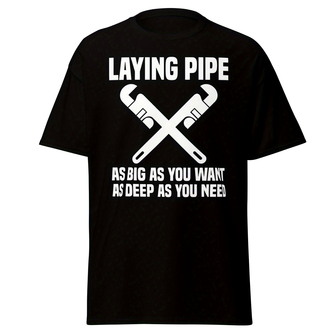 

Pipe Laying, 100% Cotton, Men's Short-sleeved T-shirt, Round Neck Casual Design, Printing Shows Individual Style