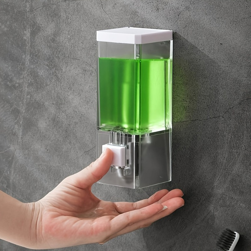 TEMU -install Wall-mounted Soap Dispenser - Rust-, No Required, For Soap & Shampoo - -saving Bathroom Accessory, Utility Hooks