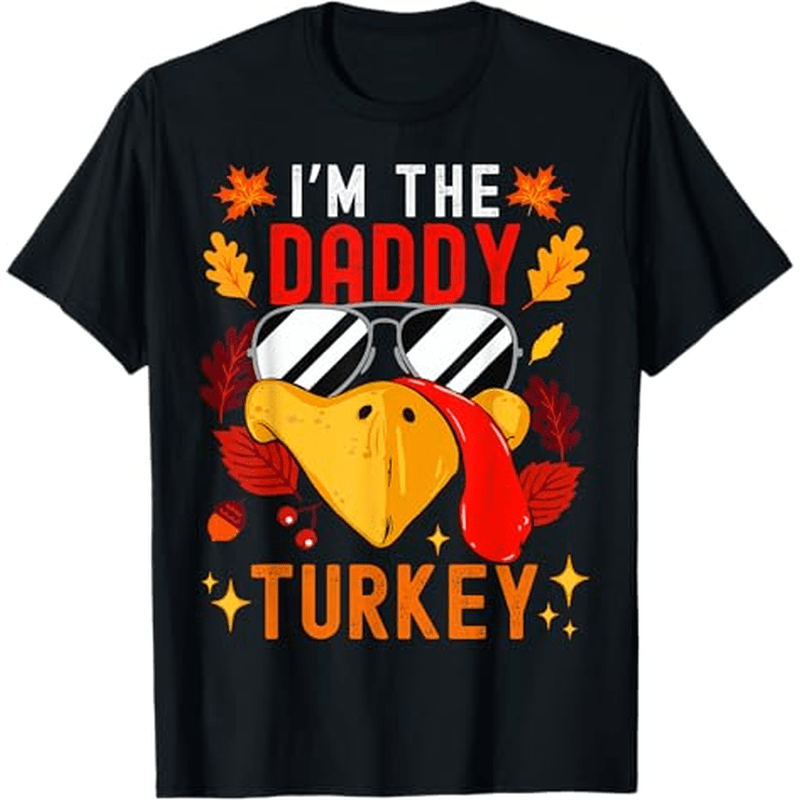 

Turkey Matching Family Autumn Thanksgiving T-shirt Thanksgiving Christmas Gifts For Men Women , S-xxxl, Black