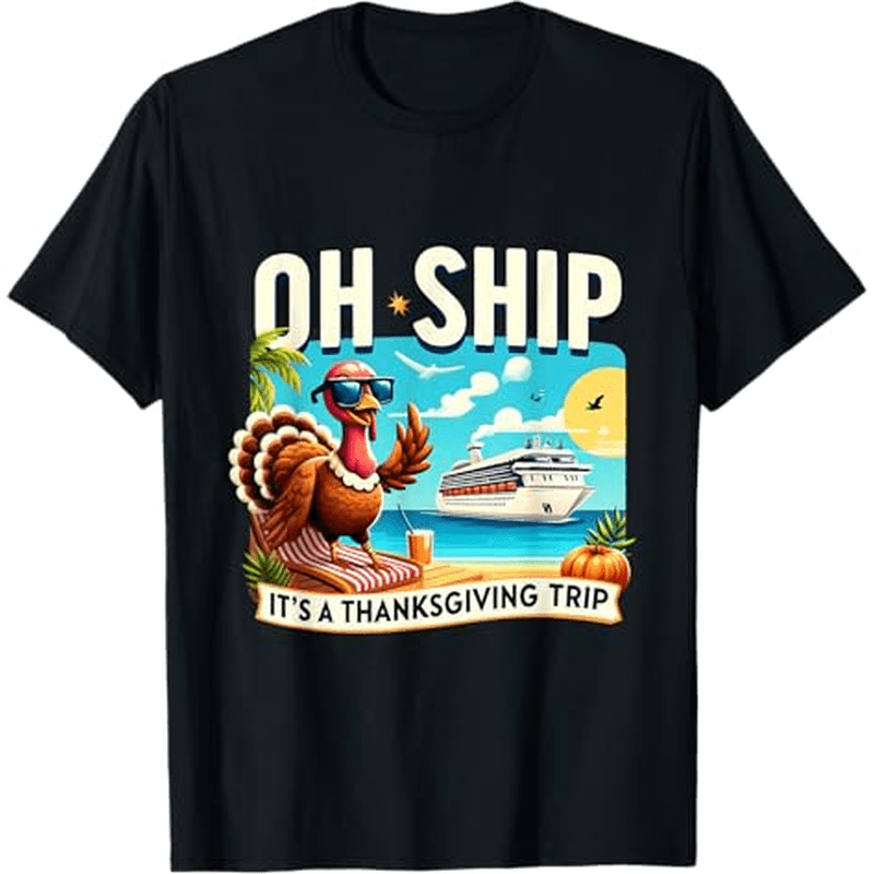 

Family 2024 A Thanksgiving Trip T-shirt Thanksgiving Christmas Gifts For Men Women , S-xxxl, Black