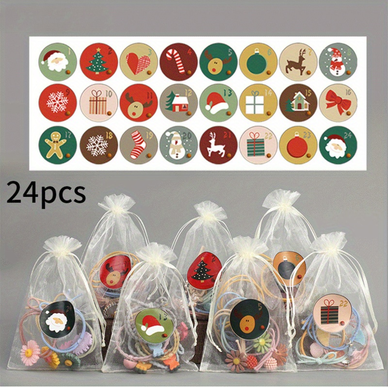 

Christmas Countdown Sticker Calendar - 1pc/8pcs Set For Gift Wrapping & Party Decor, Diy Crafts, Baking - No Power Needed, Feather-free Paper