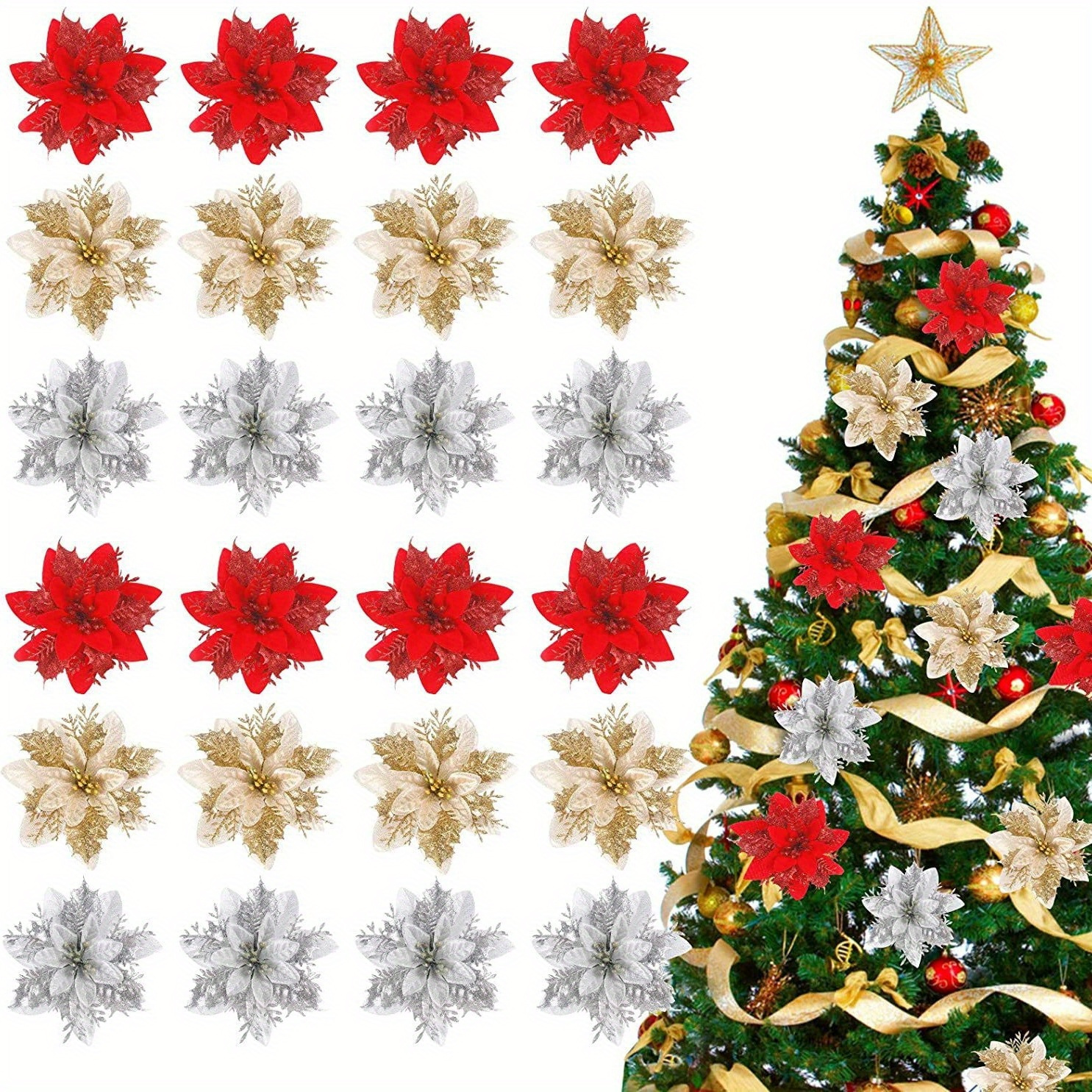 

20- Plastic - Christmas Tree Ornaments, , & Embellishments For Diy Decor