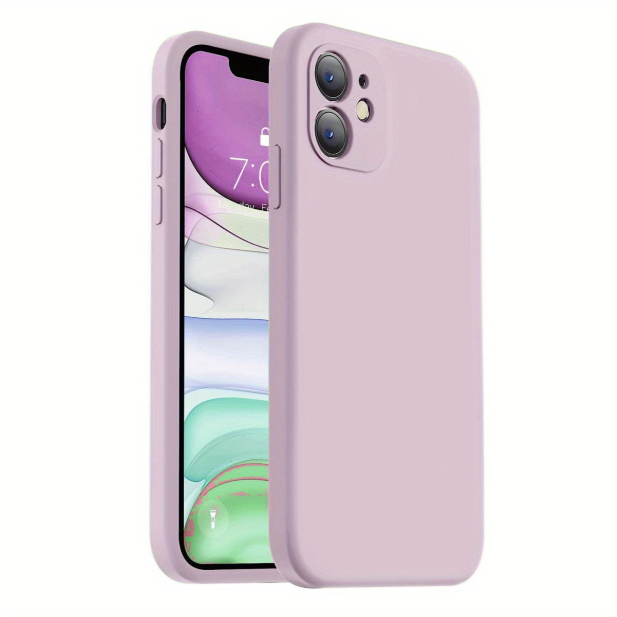 Case for iPhone 12, Slim, Silicone, Full Coverage, Soft Rubber