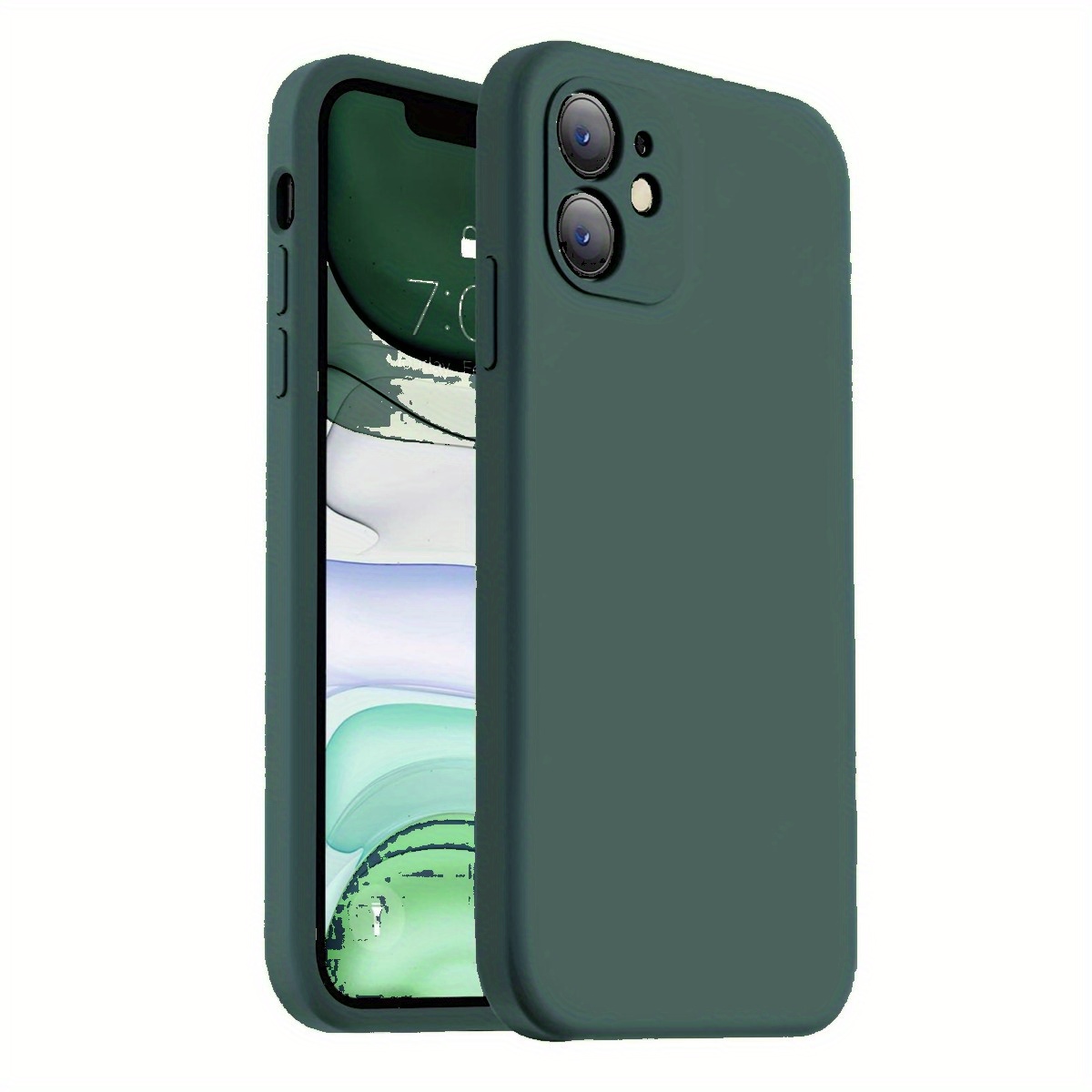 Case for iPhone 12, Slim, Silicone, Full Coverage, Soft Rubber
